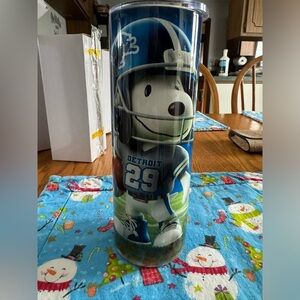 Detroit Lions Snoopy Stainless Steel 20oz Tumbler